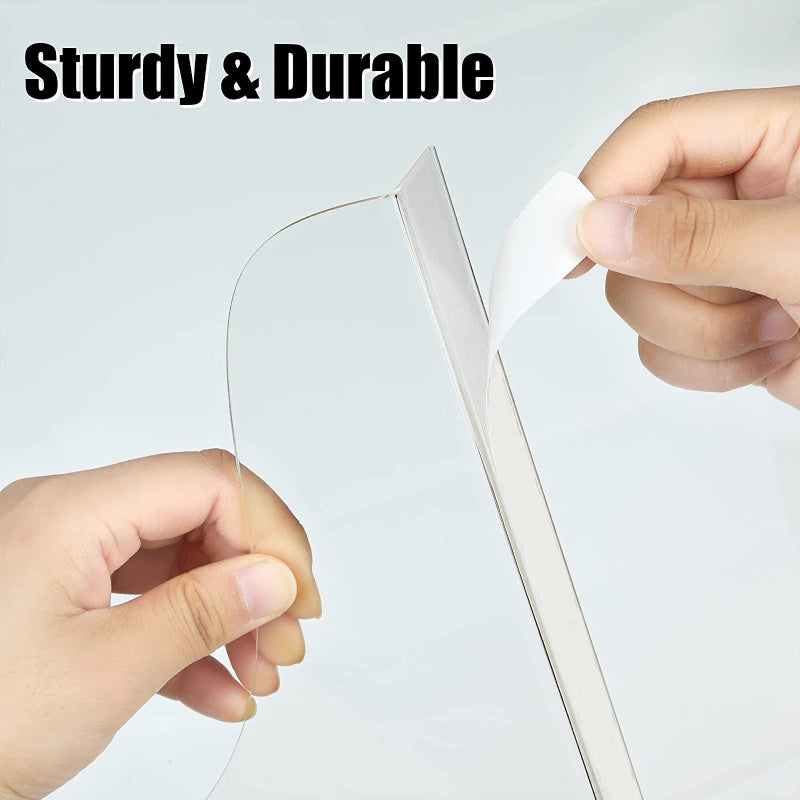 2-Pack Clear Acrylic Splash Guard 2-Pack Clear Acrylic Bathroom Splash Guard - Easy to Clean, Hygienic Shower Bathtub Water Barrier - Durable Plastic Sink Splashproof Baffle for Homeowners