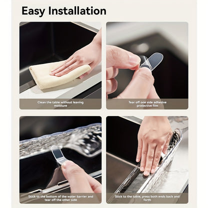 A modern style plastic kitchen sink splash baffle for bathroom countertop side protection, splash baffle for sink