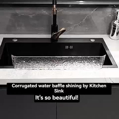 A modern style plastic kitchen sink splash baffle for bathroom countertop side protection, splash baffle for sink