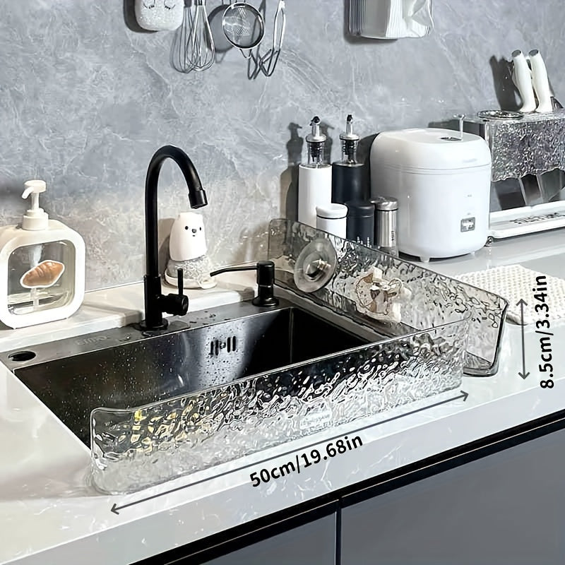 A modern style plastic kitchen sink splash baffle for bathroom countertop side protection, splash baffle for sink