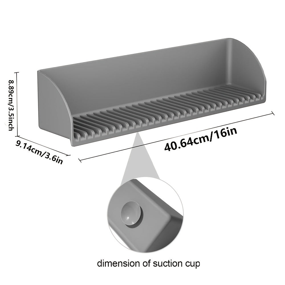 Upgraded Suction Power Sink Guard Premium Silicone Sink Splash Guard for Kitchen and Bathroom - Non-Slip Suction Cup Base, Upgraded Suction Power - Dishwasher Safe Faucet Cover Drainage Mat, Kitchen Sink Splash Guard, Cleaning, Faucet Cover