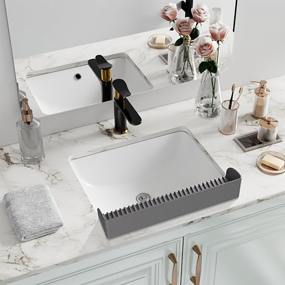 Upgraded Suction Power Sink Guard Premium Silicone Sink Splash Guard for Kitchen and Bathroom - Non-Slip Suction Cup Base, Upgraded Suction Power - Dishwasher Safe Faucet Cover Drainage Mat, Kitchen Sink Splash Guard, Cleaning, Faucet Cover