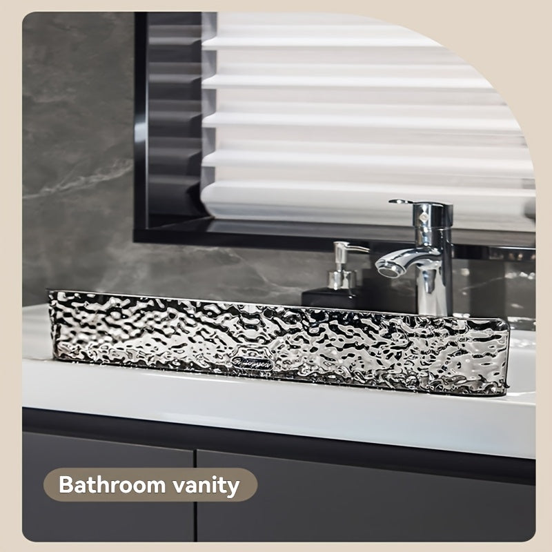 A modern style plastic kitchen sink splash baffle for bathroom countertop side protection, splash baffle for sink