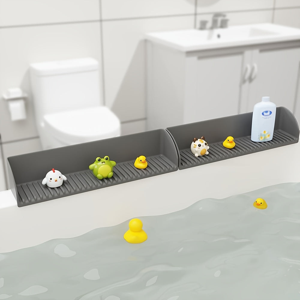 Upgraded Suction Power Sink Guard Premium Silicone Sink Splash Guard for Kitchen and Bathroom - Non-Slip Suction Cup Base, Upgraded Suction Power - Dishwasher Safe Faucet Cover Drainage Mat, Kitchen Sink Splash Guard, Cleaning, Faucet Cover