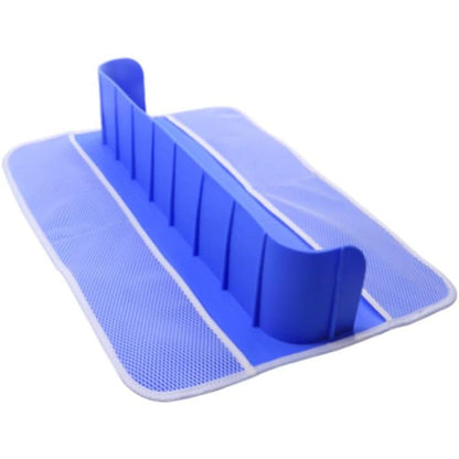 YIOBUDE Splash Guard for Bathtub,21.7'' Silicone Bathtub Splash Guard, Bathtub Splash Guard with 4 Mesh Storage Organizer,with 8 Suction Cups Topper Splash Guard (Green)