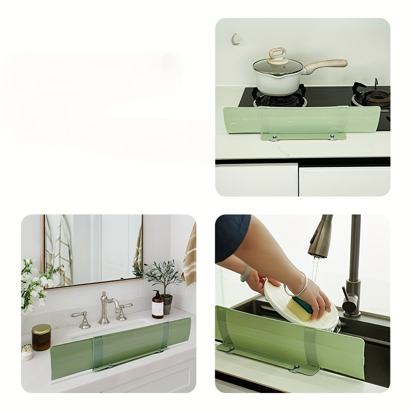 Absorbent Plastic Sink Splash Guard, Practical Water Barrier for Face Washing Basin Suitable for Laboratory, Sinks, Dishes, Vegetable Bins, Kitchen Utensils