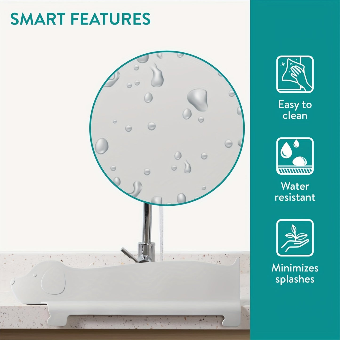 Adorable Puppy Silicone Sink Splash Guard - Durable Non-Slip Suction Cup Mount, High Quality Anti-Oil Splash Barrier for Kitchen & Bathroom Sinks, Cute Dog Design Countertop Protector, Playful Home Accessory